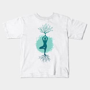 Yoga Woman Tree Tshirt Kids T-Shirt